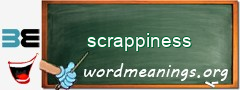 WordMeaning blackboard for scrappiness